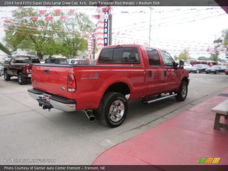 Dark Toreador Red Metallic / Medium Flint 2004 Ford F250 Super Duty Lariat Crew Cab 4x4