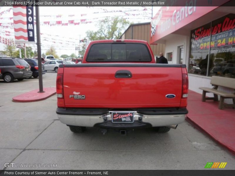 Dark Toreador Red Metallic / Medium Flint 2004 Ford F250 Super Duty Lariat Crew Cab 4x4