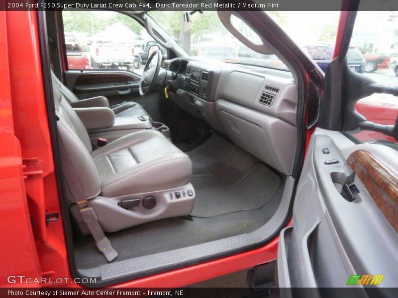 Dark Toreador Red Metallic / Medium Flint 2004 Ford F250 Super Duty Lariat Crew Cab 4x4