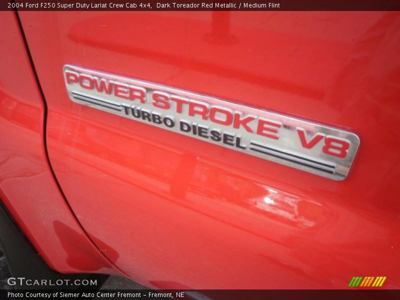 Dark Toreador Red Metallic / Medium Flint 2004 Ford F250 Super Duty Lariat Crew Cab 4x4