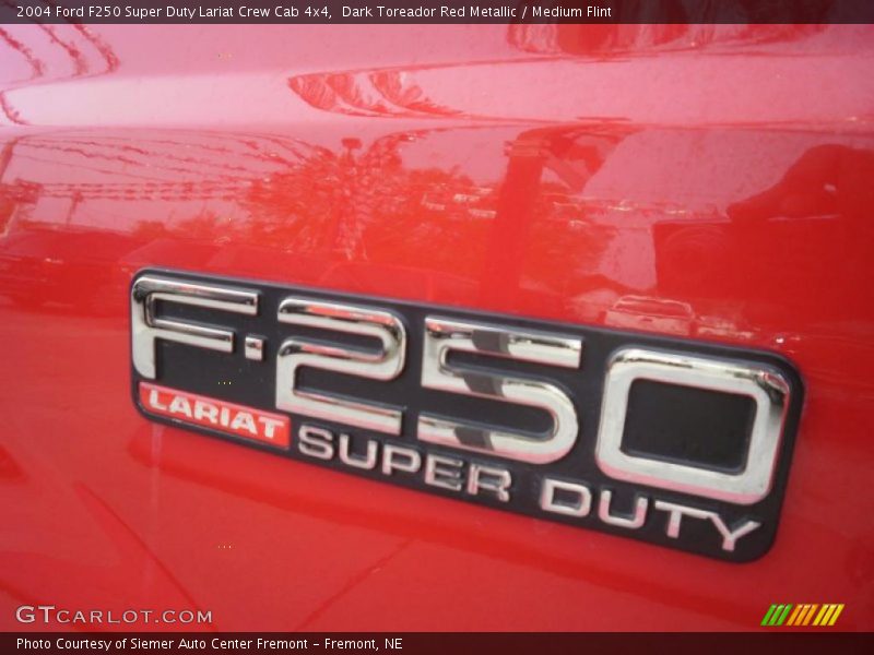 Dark Toreador Red Metallic / Medium Flint 2004 Ford F250 Super Duty Lariat Crew Cab 4x4