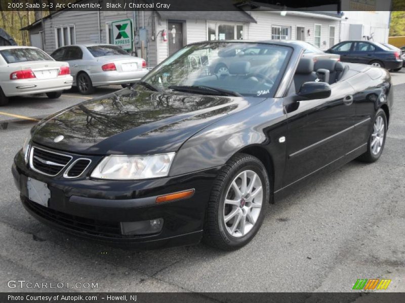 Black / Charcoal Gray 2005 Saab 9-3 Arc Convertible