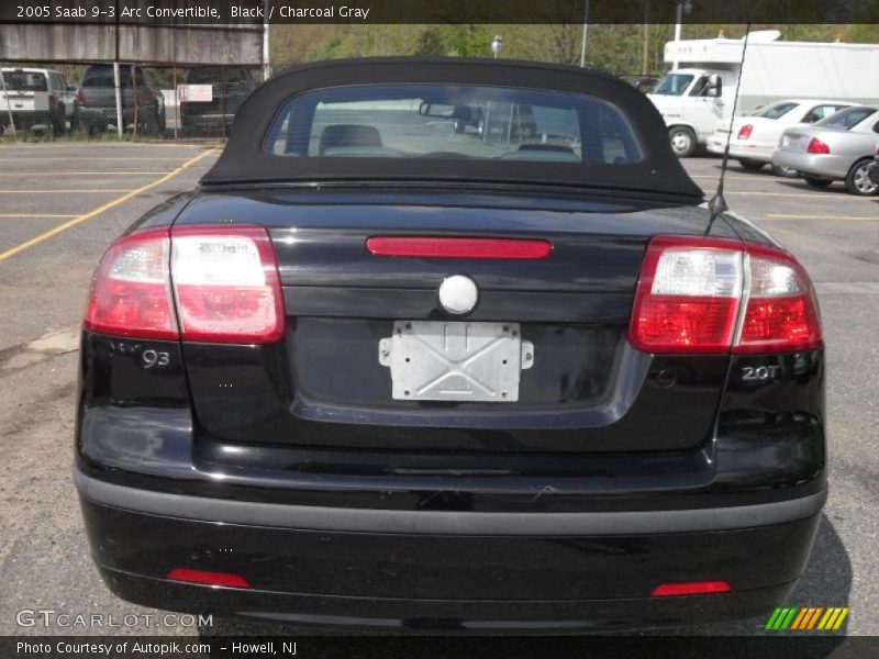 Black / Charcoal Gray 2005 Saab 9-3 Arc Convertible
