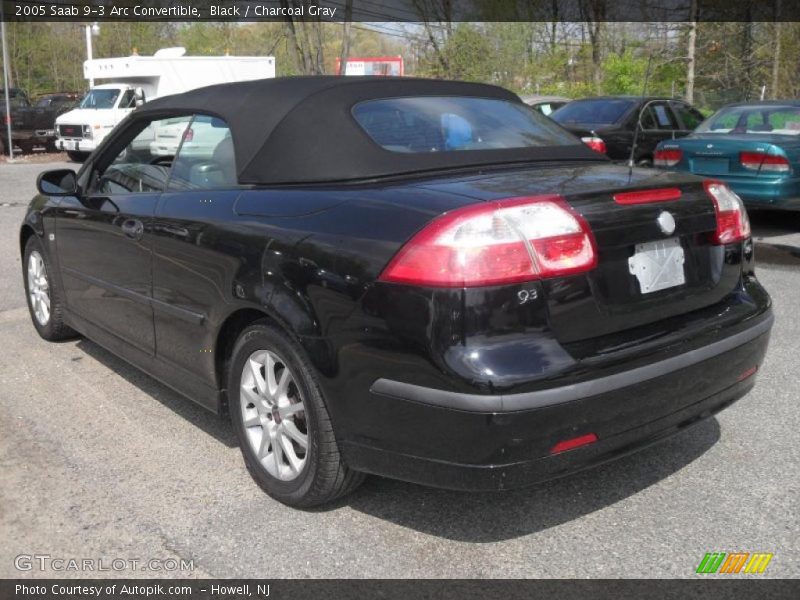 Black / Charcoal Gray 2005 Saab 9-3 Arc Convertible
