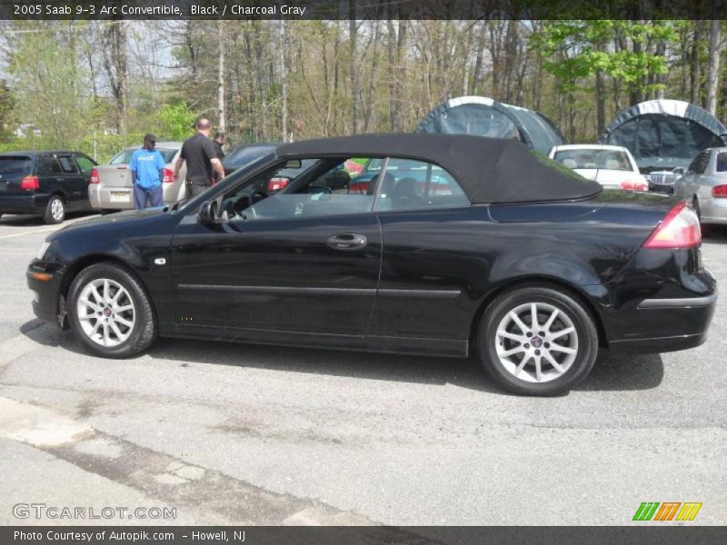 Black / Charcoal Gray 2005 Saab 9-3 Arc Convertible