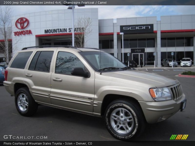 Champagne Pearlcoat / Camel 2000 Jeep Grand Cherokee Limited 4x4