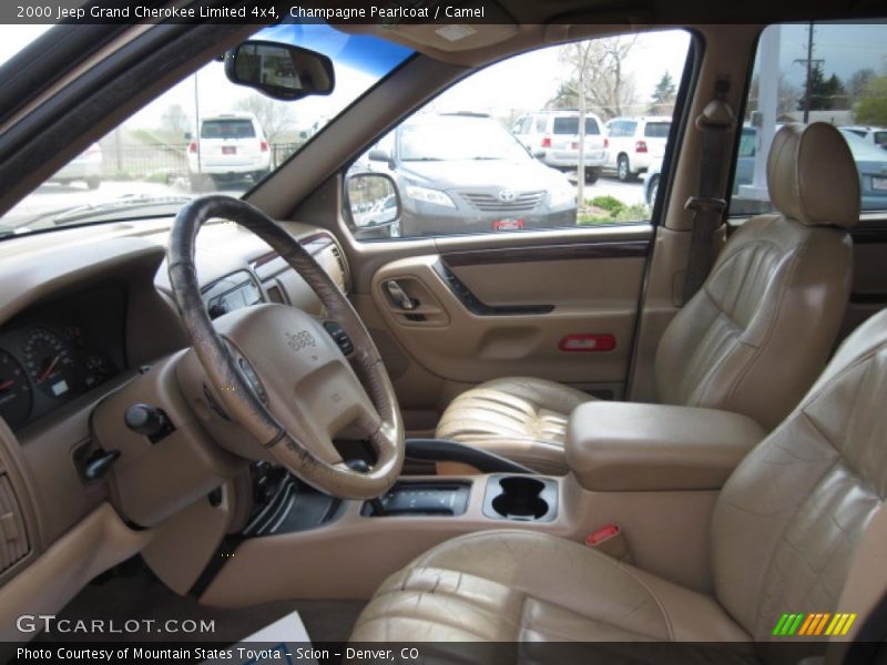Champagne Pearlcoat / Camel 2000 Jeep Grand Cherokee Limited 4x4