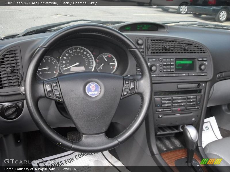 Black / Charcoal Gray 2005 Saab 9-3 Arc Convertible