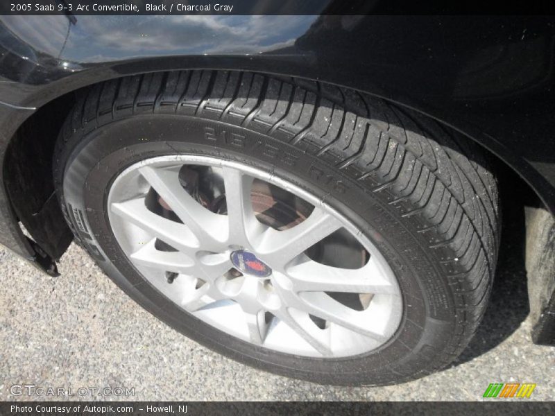 Black / Charcoal Gray 2005 Saab 9-3 Arc Convertible