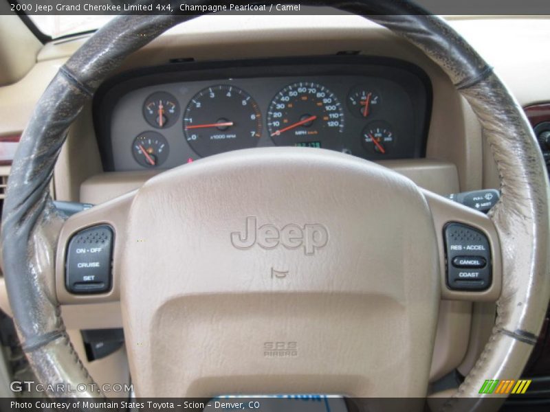 Champagne Pearlcoat / Camel 2000 Jeep Grand Cherokee Limited 4x4