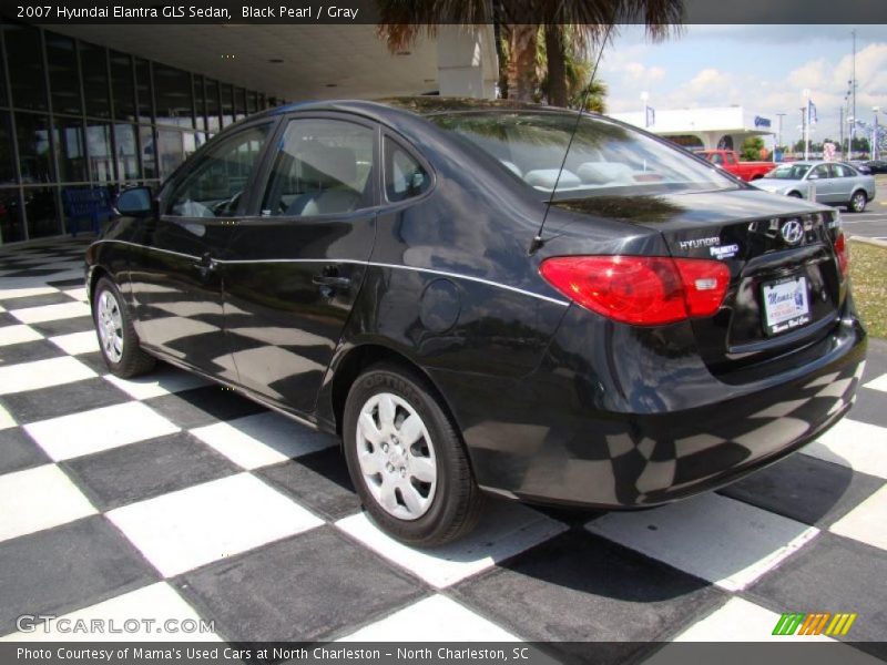 Black Pearl / Gray 2007 Hyundai Elantra GLS Sedan