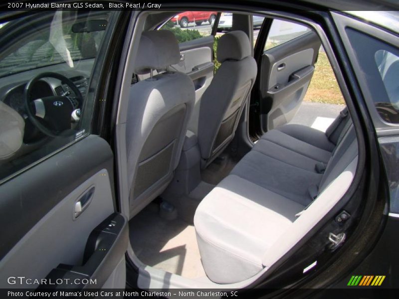 Black Pearl / Gray 2007 Hyundai Elantra GLS Sedan