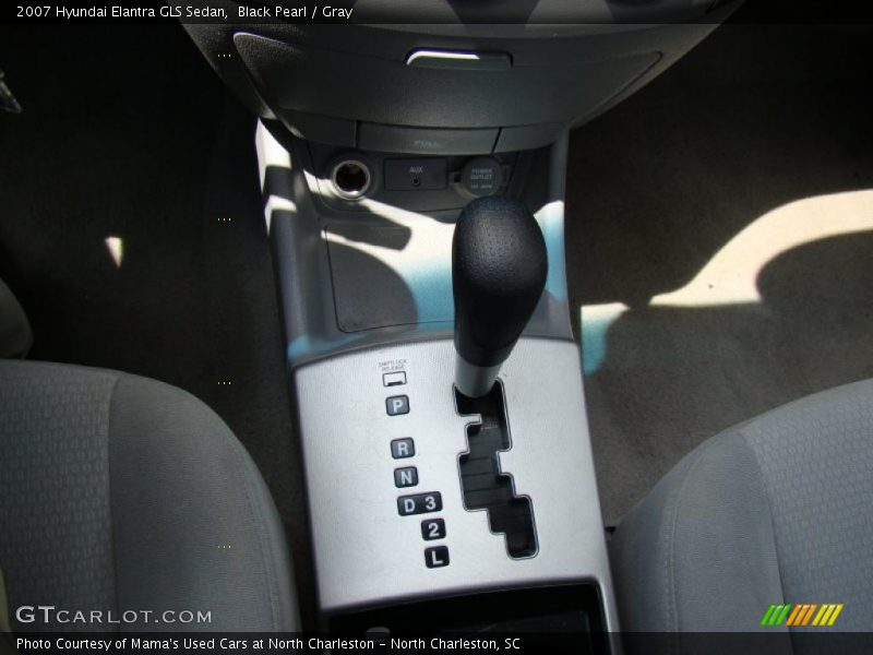 Black Pearl / Gray 2007 Hyundai Elantra GLS Sedan