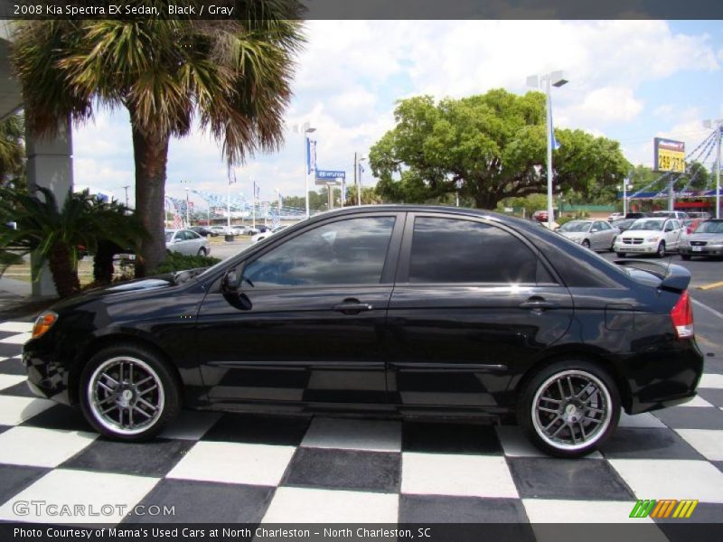 Black / Gray 2008 Kia Spectra EX Sedan