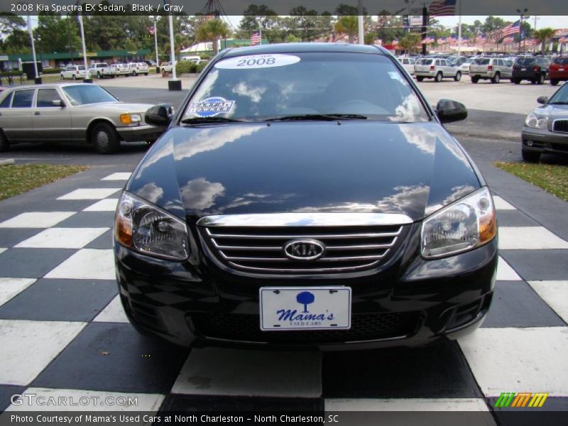Black / Gray 2008 Kia Spectra EX Sedan
