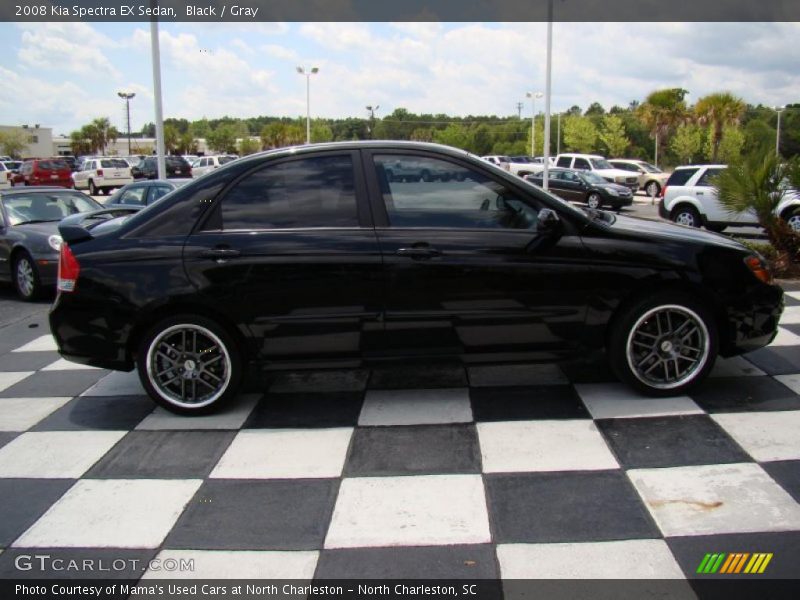 Black / Gray 2008 Kia Spectra EX Sedan