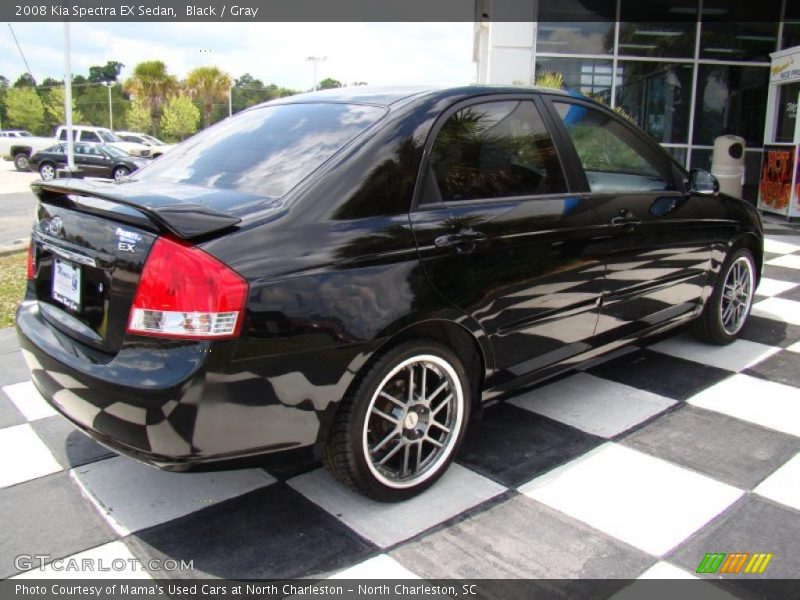 Black / Gray 2008 Kia Spectra EX Sedan