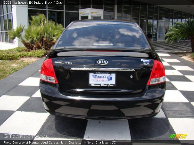 Black / Gray 2008 Kia Spectra EX Sedan