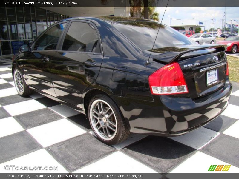 Black / Gray 2008 Kia Spectra EX Sedan