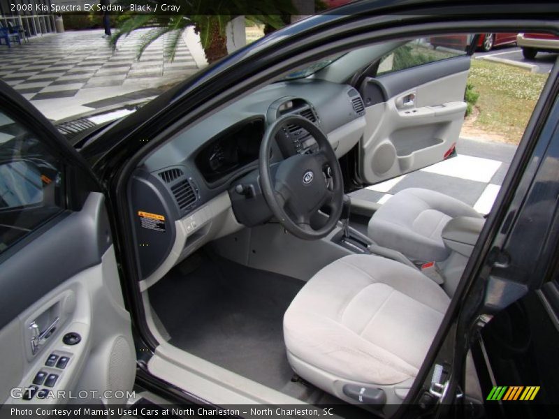 Black / Gray 2008 Kia Spectra EX Sedan