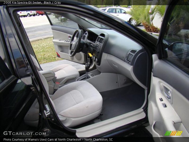 Black / Gray 2008 Kia Spectra EX Sedan