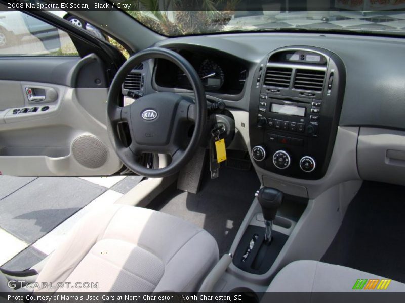 Black / Gray 2008 Kia Spectra EX Sedan