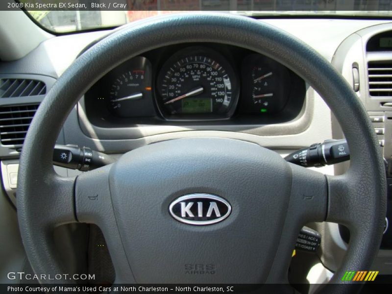 Black / Gray 2008 Kia Spectra EX Sedan