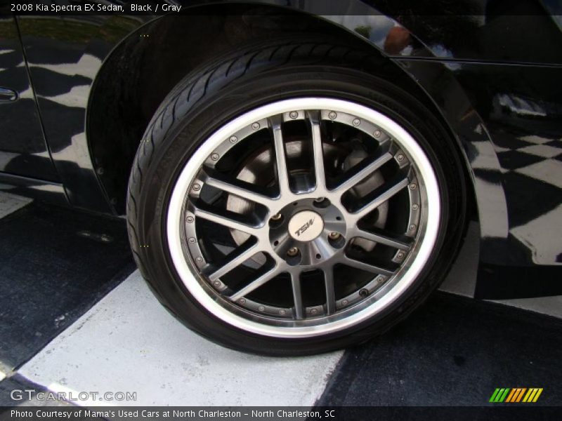 Black / Gray 2008 Kia Spectra EX Sedan
