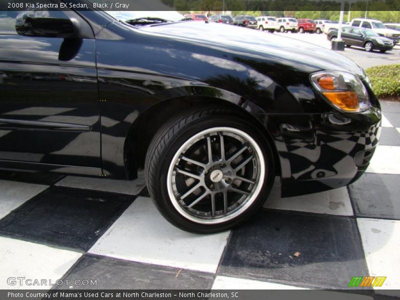 Black / Gray 2008 Kia Spectra EX Sedan