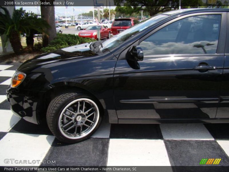 Black / Gray 2008 Kia Spectra EX Sedan