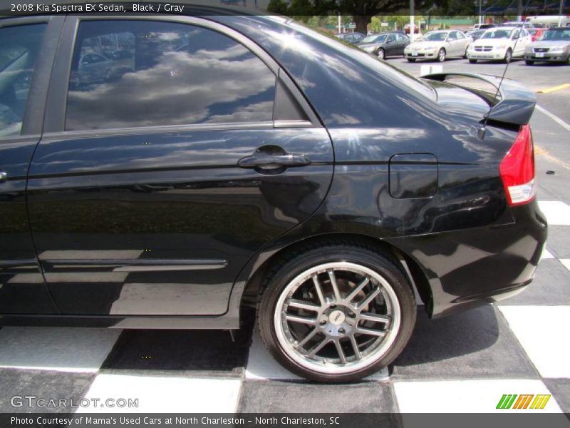 Black / Gray 2008 Kia Spectra EX Sedan