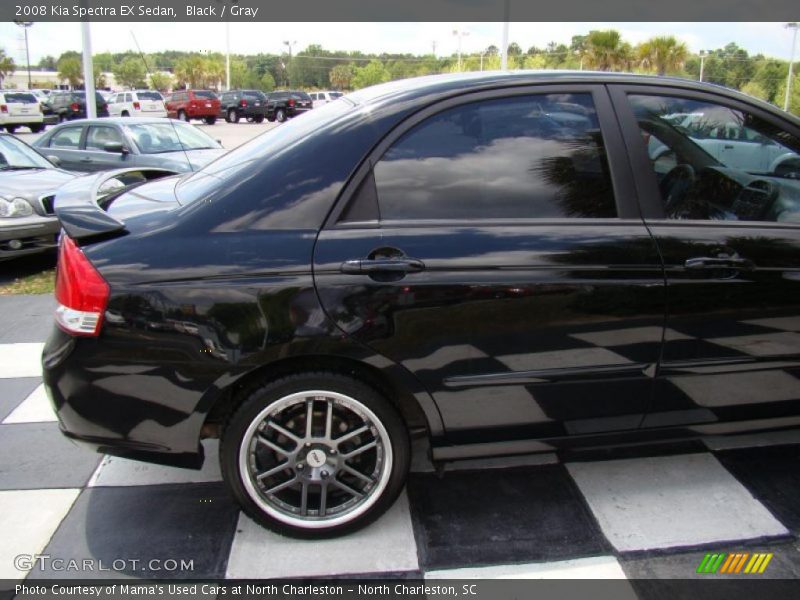 Black / Gray 2008 Kia Spectra EX Sedan