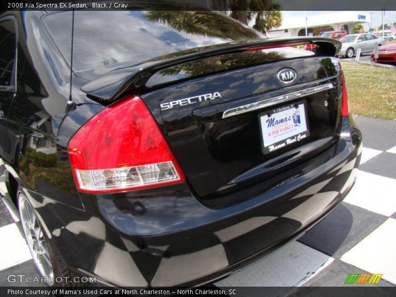 Black / Gray 2008 Kia Spectra EX Sedan