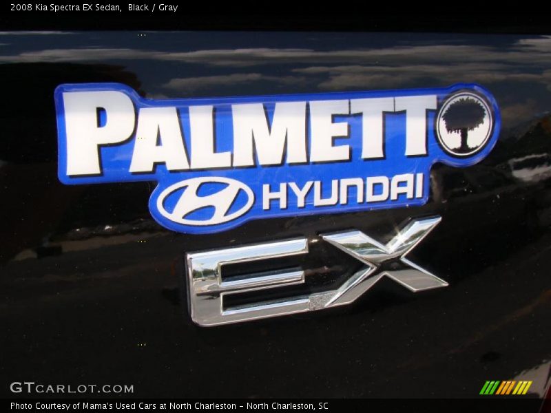 Black / Gray 2008 Kia Spectra EX Sedan