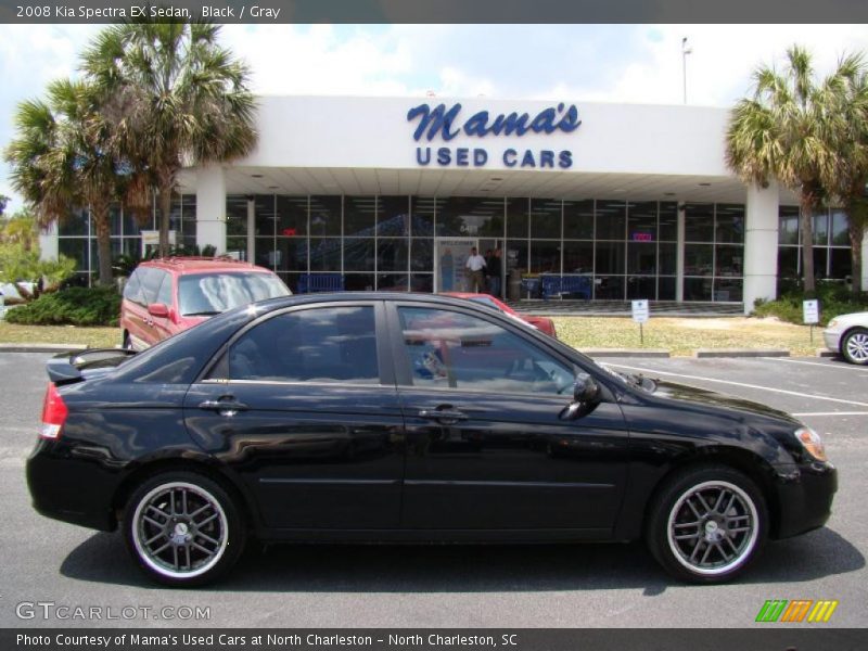 Black / Gray 2008 Kia Spectra EX Sedan