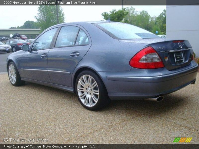 Platinum Blue Metallic / Ash 2007 Mercedes-Benz E 350 Sedan