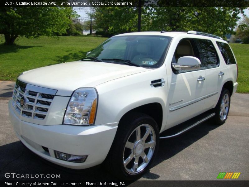 White Diamond / Cocoa/Light Cashmere 2007 Cadillac Escalade AWD