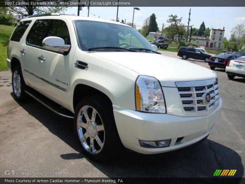 White Diamond / Cocoa/Light Cashmere 2007 Cadillac Escalade AWD