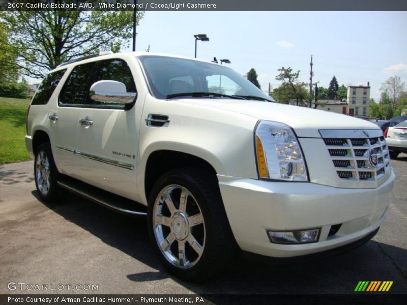 White Diamond / Cocoa/Light Cashmere 2007 Cadillac Escalade AWD