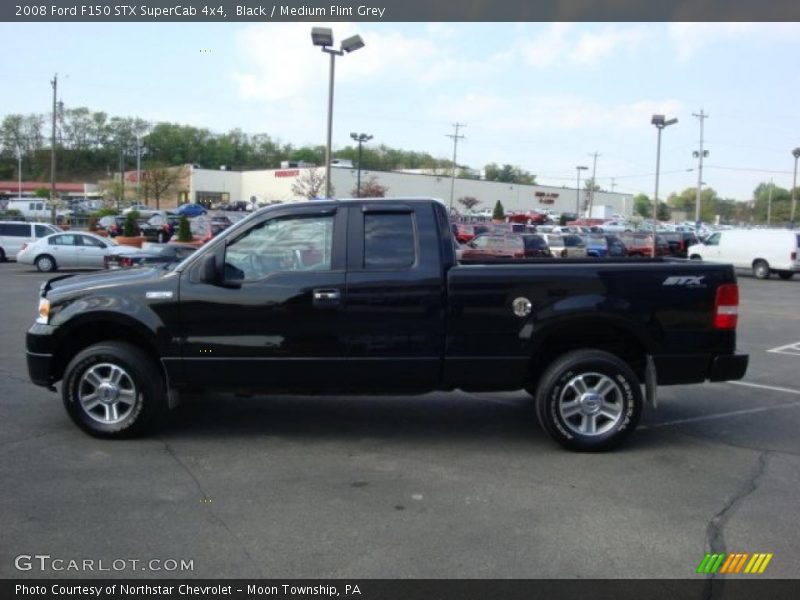 Black / Medium Flint Grey 2008 Ford F150 STX SuperCab 4x4