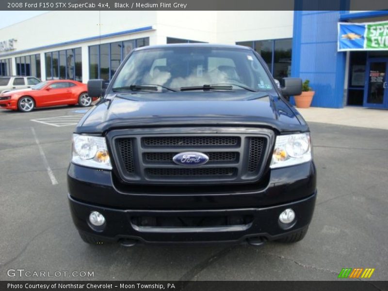 Black / Medium Flint Grey 2008 Ford F150 STX SuperCab 4x4