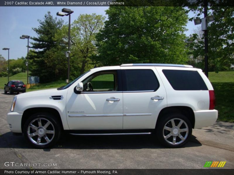 White Diamond / Cocoa/Light Cashmere 2007 Cadillac Escalade AWD