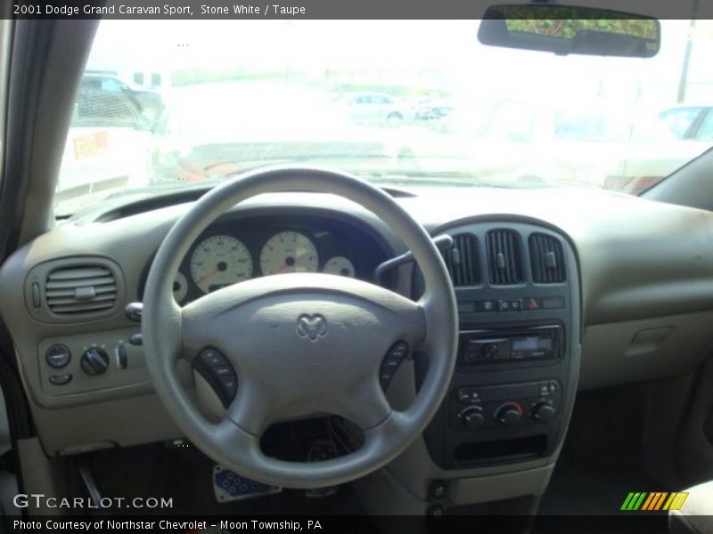 Stone White / Taupe 2001 Dodge Grand Caravan Sport