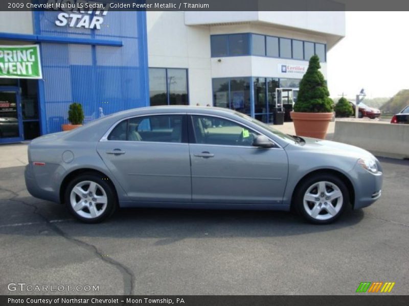 Golden Pewter Metallic / Titanium 2009 Chevrolet Malibu LS Sedan