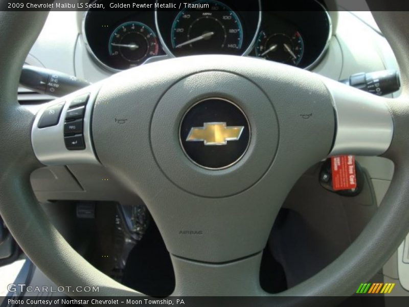 Golden Pewter Metallic / Titanium 2009 Chevrolet Malibu LS Sedan