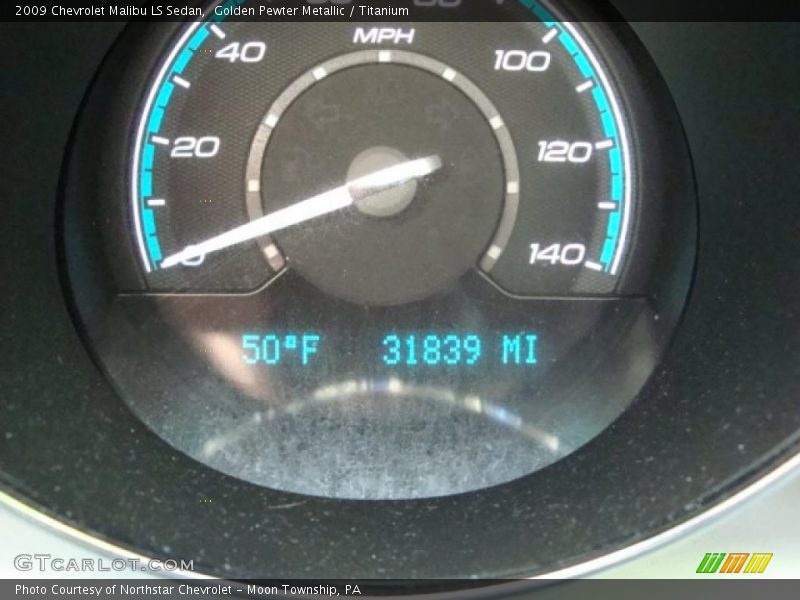Golden Pewter Metallic / Titanium 2009 Chevrolet Malibu LS Sedan