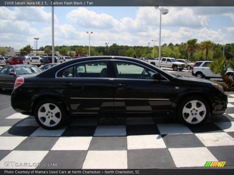 Carbon Flash Black / Tan 2008 Saturn Aura XE 3.5
