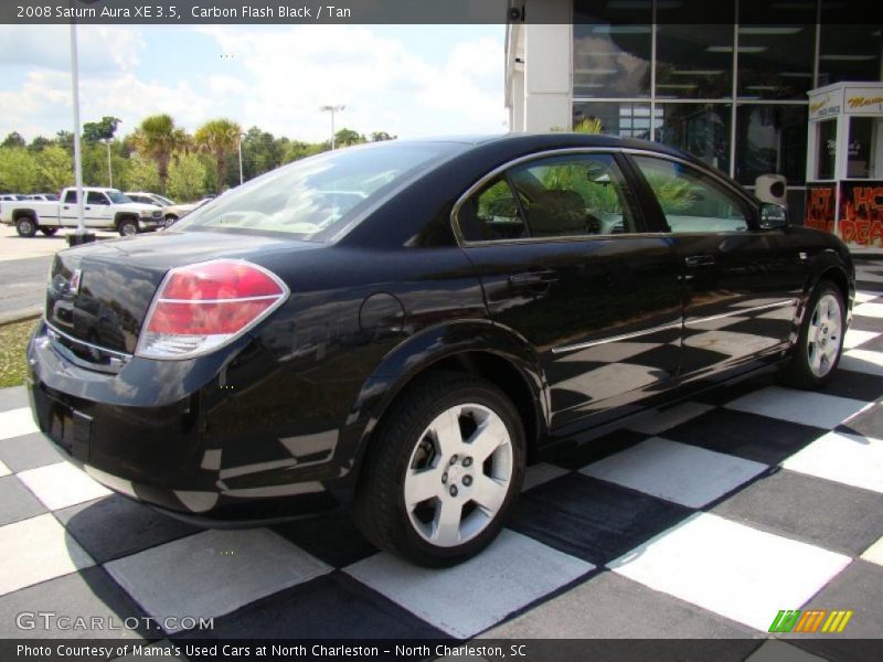 Carbon Flash Black / Tan 2008 Saturn Aura XE 3.5
