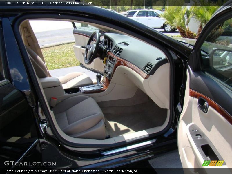 Carbon Flash Black / Tan 2008 Saturn Aura XE 3.5