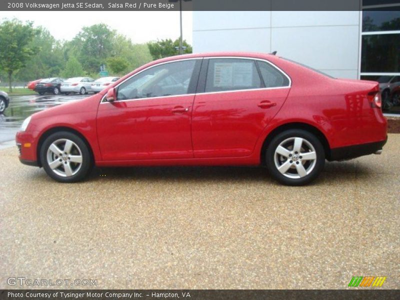 Salsa Red / Pure Beige 2008 Volkswagen Jetta SE Sedan